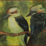 19 'Have a Laugh' - Jan Laing, Watercolour, 20x15cm, Framed, $60