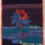 26 'Lily on Pond' - Helen Boydell, Textile, 40x85cm, Not Framed, Not For Sale
