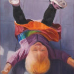 15 'We all fall down!' - Sharyn Talbot, Oils, 40x50cm, Framed, Not For Sale