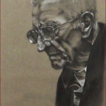 17 'Pensive Moment' - Sharyn Talbot, Charcoal 28x35cm, Framed, $425