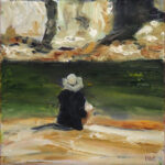 27 'Favourite Waterhole' - Pam Maccoll, Oils, 20x20cm, Not Framed, $75