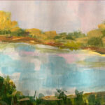02 'Across the Water 2' - Lynne Wright, Acrylic, 20x15cm, Framed, $150
