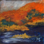 10 'Outback Waterhole' - Raija Jantti, Acrylic, 40x40cm, Not Framed, $90