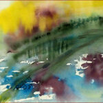 11 'Journey' - Raija Jantti, Watercolour, 20x15cm, Framed, $90