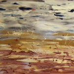 15 'Lake Eyre in Flood' - John L Holmes, Acrylic, 90x60cm, Framed, $195