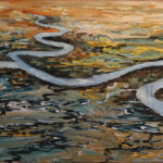 16 'Murray Darling Basin' - John L Holmes, Acrylic, 65x35cm, Framed, $150