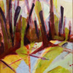20 'Geo Journey' - Georgie Usher, Acrylic, 31x43cm, Framed, $220