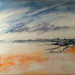 30 'Windswept Beach' - Eunice King, Acrylic, 76x71cm, Not Framed, $250
