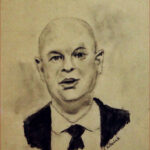 14 'Tom Gleeson' - Sylvia Heterick, Charcoal, 47x58cm, Framed, $100