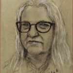 15 'Lynn' - Sylvia Heterick, Charcoal, 38x43cm, Framed, $60