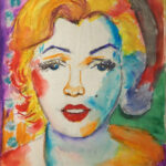 27 'Marilyn Inspired' - Tarja Rantala, Watercolour, 21x30cm, Framed, $70