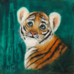 30 'Baby Tiger' - Raija Jantti, Oils, 30x30cm, Not Framed, $120