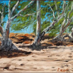 03 'Lost Water' - Ray Hackett, Oils, 45x45cm, Framed, $400