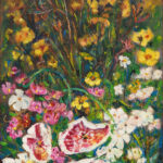 09 'A Garden Mix ' - Mary Kirkby, Oils, 60x42cm, Not Framed, $520