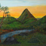 12 'Dusk ' - Tarja Rantala, Acrylic, 103x50cm, Not Framed, $250