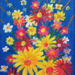 13 'Fleurs ' - Tarja Rantala, Acrylic, 41x51cm, Framed, $150