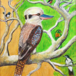 14 'Birds ' - Tarja Rantala, Acrylic, 41x51cm, Framed, $150