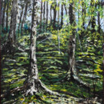 16 'Forest Light' - John L Holmes, Acrylic, 37x52cm, Framed, $200