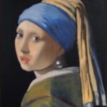 23 'After Vermeer' - Evelyn Kerlin, Oils, 30x40cm, Not Framed, $200