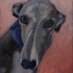 24 'Good Boi' - Evelyn Kerlin, Oils, 25x30cm, Not Framed, $150