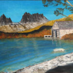 25 'Dove Lake, Cradle Mountain' - Gloria Martens, Oils, 76x51cm, Framed, $280