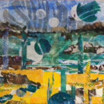 34 'Deconstructed Landscape' - Annie Radcliffe, Mixed Media, 40x40cm, Not Framed, $90