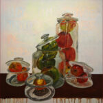 49 'Nuclear' - Lynn Hughes, Mixed Media, 61x61cm, Not Framed, $650