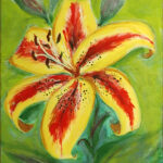 04 'Lily' - Raija Jantti, Acrylic, 30x40cm, Not Framed, $50