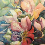 09 'Botanical Web' - Sharyn Talbot, Watercolour, 26x36cm, Framed, $195