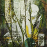 18 'Moonlight in the Garden' - Noreen Eyears, Gelliprint, 40x50cm, Not Framed, $80