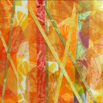 23 'Rain Forest' - Joanne Hilder, Gelliprint, 45x32cm, Framed, $80