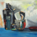 24 'Wine or Tea' - Louise Harrison, Oils, 46x36cm, Not Framed, $150