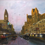 05 'Bridge Road' - Ray Hackett, Oils, 90x55cm, Framed, $500