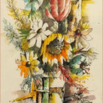 19 'Blooms of Colour' - Sharyn Talbot, Watercolour & Ink, 25x30cm, $275