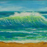 23 'Waves' - Tarja Rantala, Acrylic, 40x30cm, Framed, $80