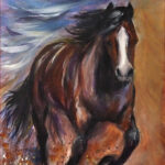 26 'Wild Pony' - Raija Jantti, Acrylic, 30x40cm, Not Framed, $90