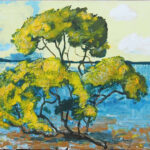 35 'Mangrove' - Lynne Wright, Mixed Media, 46x36cm, Not Framed, $100