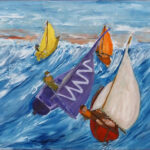 43 'Bit of a Swell' - Rosie Sheehan, Acrylic, 60x46cm, Not Framed, $100