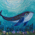 02 'Humpback Whale' - Tarja Rantala, Acrylic, 51x76cm, Not Framed, $180