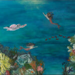 04 'Sisters of the Reef' - Gloria Martens, Oils, 50x40cm, Framed, $100