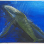 10 'Up for Air' - Ray Hackett, Acrylic, 50x40cm, Not Framed, $40