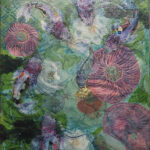 17 'Koi Fish' - Margaret Baker-Lo, Mixed Media, 90x60cm, Not Framed, $300