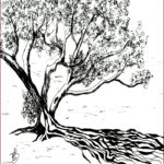 02 'Mangrove on the Bay' - Danielle Bain, Ink, 20x15cm, Framed, $40