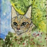 05 'Hiding' - Tarja Rantala, Mixed Media, 21x30cm, Framed, $75