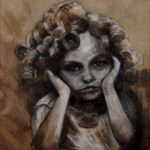 21 'Sad Shirley' - Margeret Barker, Pastel, 61x76cm, Not Framed, $250