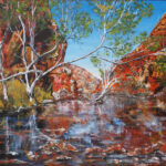 03 'Nitmiluk (Katherine Gorge) #2' - John L Holmes, Acrylic, Canvas Board, 75x60cm, Framed, $300