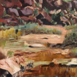 06 'Palm Valley - NT' - Arja Tossavainen, Oils, 46x92cm, Not Framed, $160