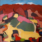 25 'Dreaming of the Heart 1' - Lynne Wright, Acrylic, Canvas, 45x45cm, Not Framed, $150