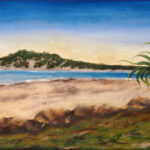 04 'Noosa' - Ray Hackett, Oils, Linen on Board, 80x50cm, Framed, $500