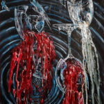 08 'Resonant Frequency' - John L Holmes, Acrylic & Resin, Canvas, 50x60cm, Not Framed, $300